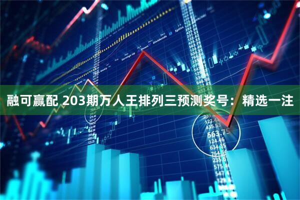 融可赢配 203期万人王排列三预测奖号：精选一注